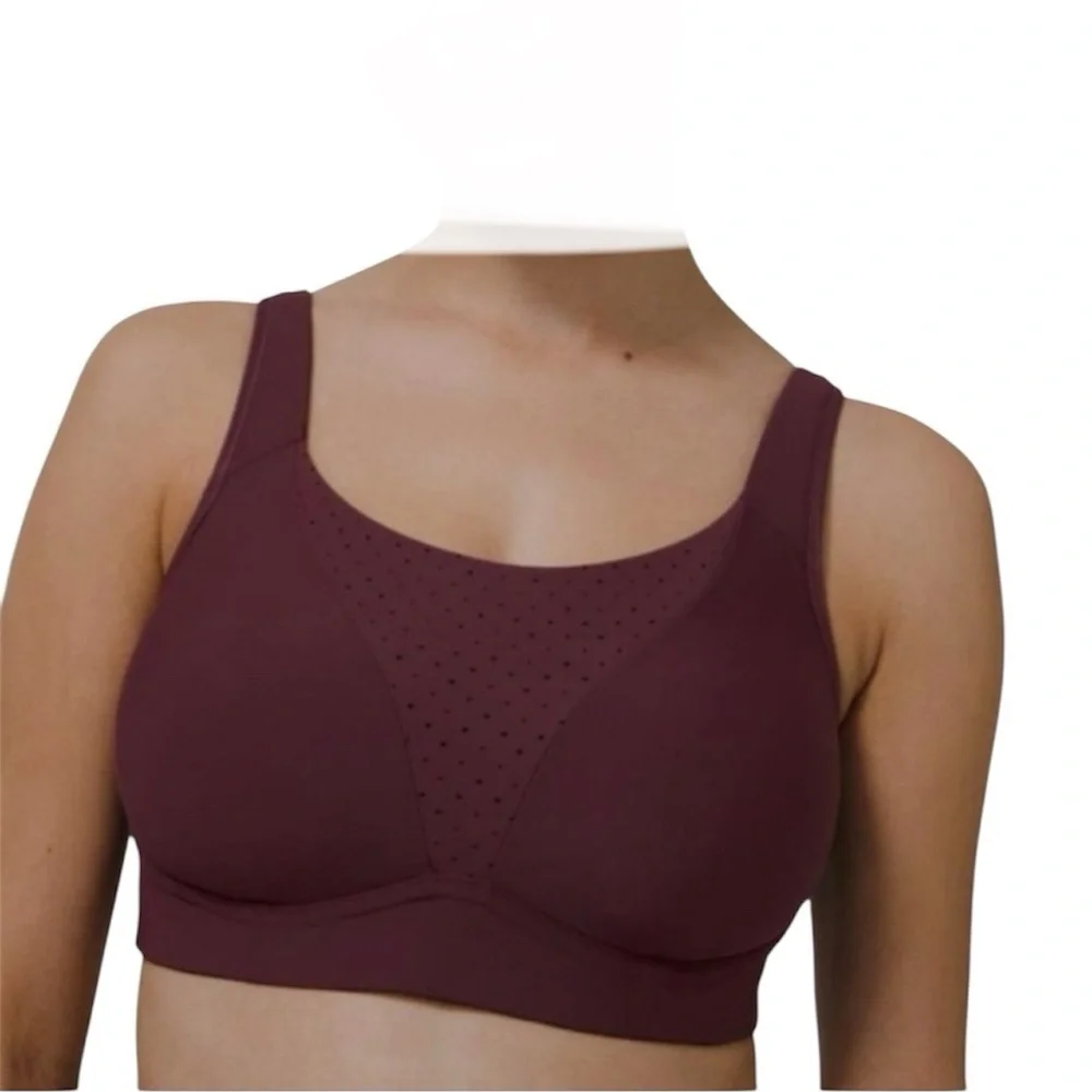 Lululemon Athletica Women’s Run Times Sports Bra Burgundy Size E34